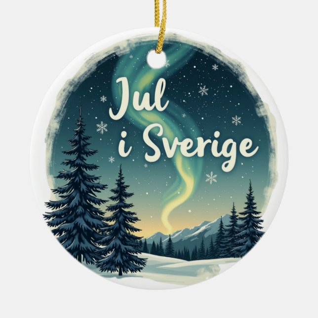 Adorno De Cerámica Swedish Winter Magic "Jul i Sverige" (Frente)