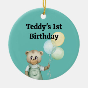 Adorno De Cerámica sweet baby teddy bear