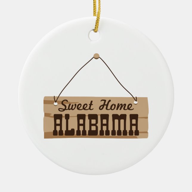 Adorno De Cerámica Sweet Home Alabama (Frente)