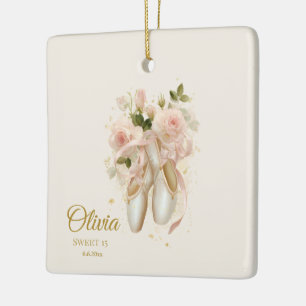 Adorno De Cerámica Sweet Rosé Ballet Soirée, personalizado