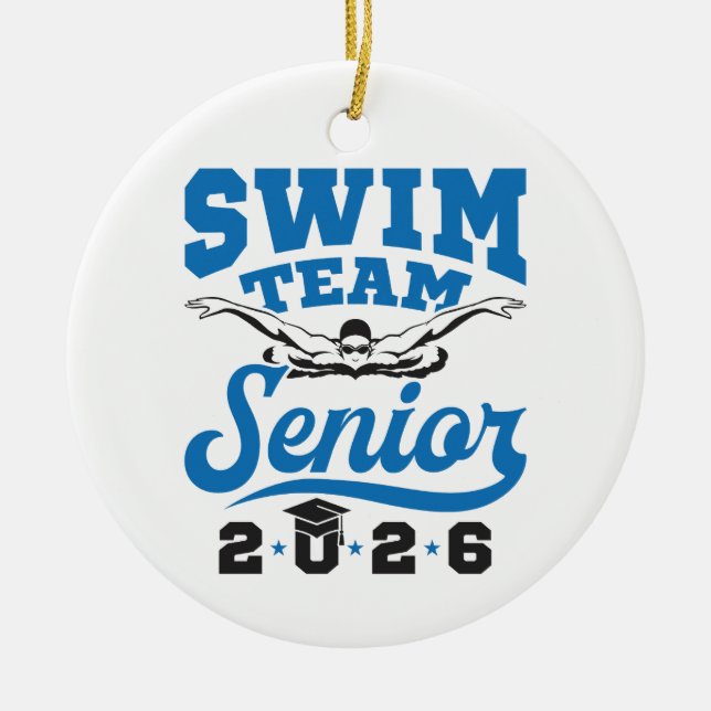 Adorno De Cerámica Swim Team Senior 2026 (Frente)