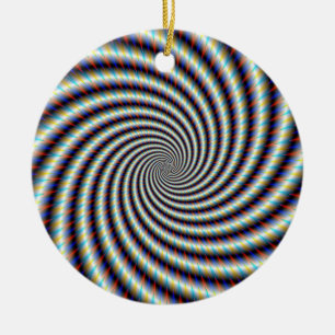 Adorno De Cerámica Swirl Psychedelic