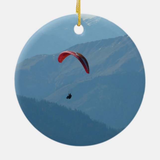 Adorno De Cerámica Swiss Paragliding (Atrás)