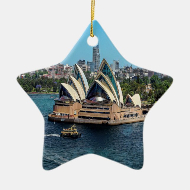 Adorno De Cerámica Sydney - OPERA HOUSE - panorama (Frente)