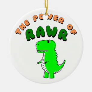 Adorno De Cerámica T-Rex El Poder De RAWR