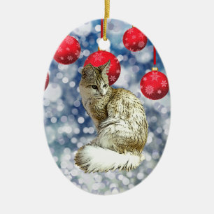 Adorno De Cerámica TA - Gato de Angora