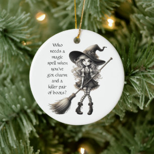 Adorno De Cerámica Tabitha y sus boots - Bruja