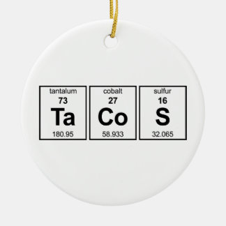Adorno De Cerámica Tabla periódica de los TaCoS
