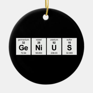 Adorno De Cerámica Tabla periódica del genio