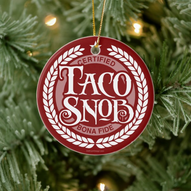 Adorno De Cerámica Taco Snob - divertido amante del taco (Árbol)