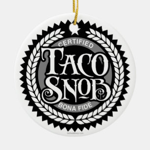 Adorno De Cerámica Taco Snob - divertido amante del taco