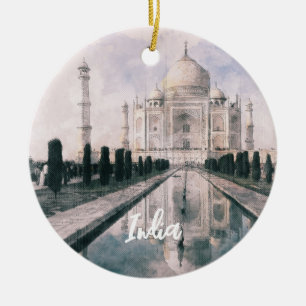 Adorno De Cerámica Taj Mahal, India