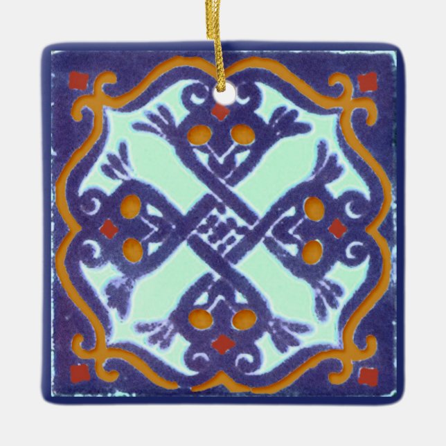 Adorno De Cerámica Talavera Tiles 4 (Anverso)