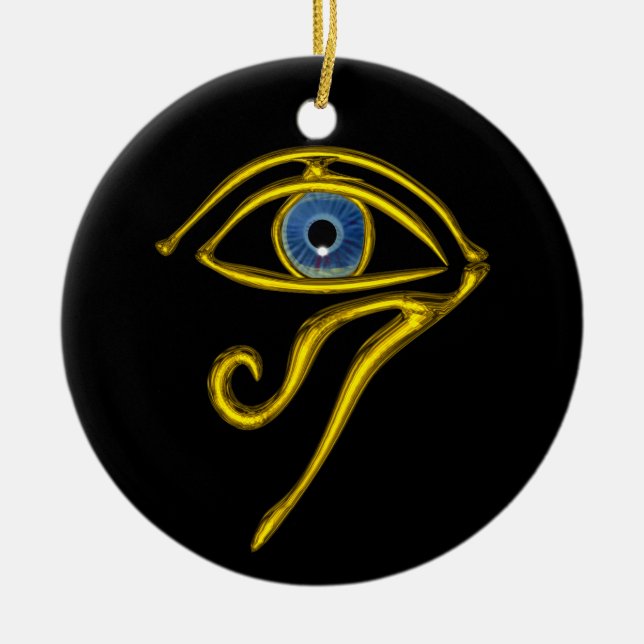 Adorno De Cerámica TALISMAN AZUL, Negro (Frente)