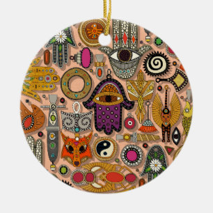 Adorno De Cerámica talismanes pelusa de melocotón
