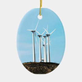 Adorno De Cerámica Tall Turbines