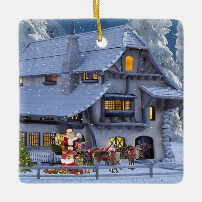 Adorno De Cerámica Taller del navidad (Anverso)