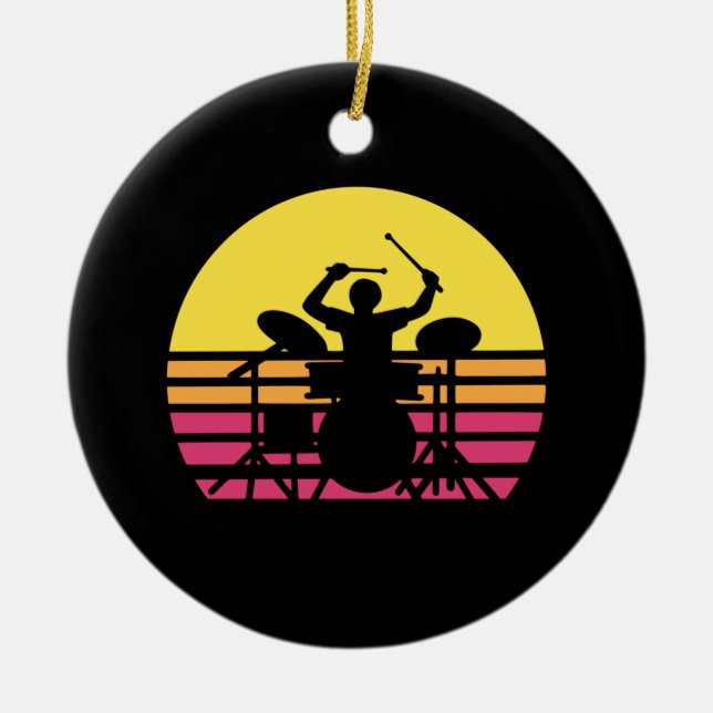 Adorno De Cerámica Tambores de tambor (Frente)