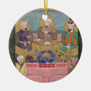 Adorno De Cerámica Tamerlán (1336-1405), Babur (1483-1530, r.1526-30