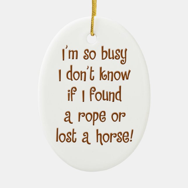 Adorno De Cerámica ¡Tan ocupado! (Frente)