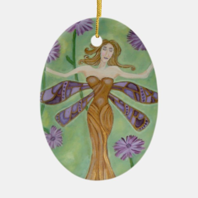 Adorno De Cerámica Tan sabio como el arte de las libélulas (Frente)