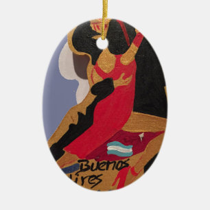 Adorno De Cerámica Tango de Buenos Aires