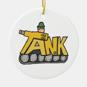 Adorno De Cerámica Tanque de batalla