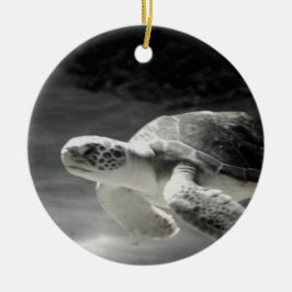 Adorno De Cerámica Tanque de Tortugas Navidad