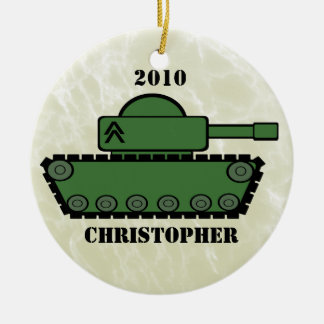 Adorno De Cerámica Tanque militar