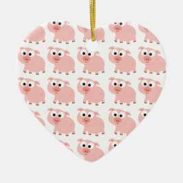 Adorno De Cerámica Tantos Cerdos