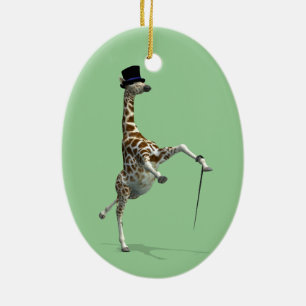 Adorno De Cerámica Tap Dancing Giraffe