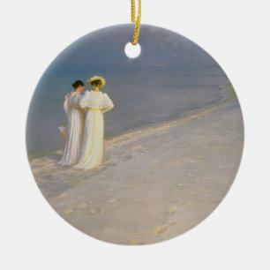 Adorno De Cerámica Tarde del verano en la playa meridional de Skagen