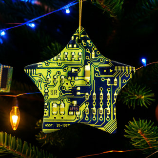 Adorno De Cerámica Tarjeta de circuito impreso verde Geek PCB Persona