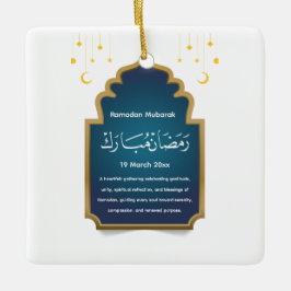 Adorno De Cerámica Tarjeta de Eid Mubarak recortada