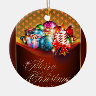 Adorno De Cerámica Tarjeta de felicitación de las Felices Navidad