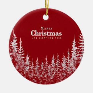 Adorno De Cerámica Tarjeta de Feliz Navidad y Feliz Año Nuevo