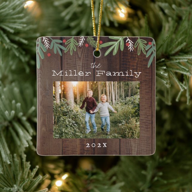 Adorno De Cerámica Tarjeta de feriado para Navidades festivos (Árbol)