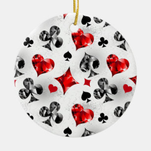 Adorno De Cerámica Tarjeta de juego de jugador de póquer se adapta a