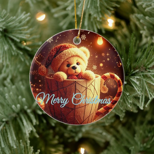 Adorno De Cerámica Tarjeta de Navidad  (Árbol)
