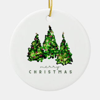 Adorno De Cerámica Tarjeta de Navidad con diseño de tinta al alcohol 