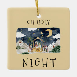 Adorno De Cerámica Tarjeta de Navidades de Natividad Africana