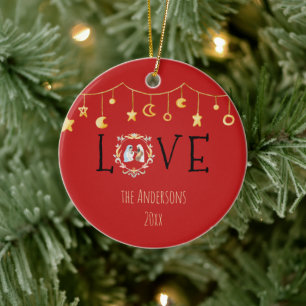 Adorno De Cerámica Tarjeta de Navidades de Natividad Africana