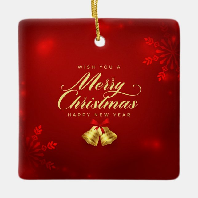 Adorno De Cerámica Tarjeta de vacaciones plana, tamaño: 4,25" x 5,5", (Anverso)