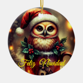 Adorno De Cerámica Tarjeta Navideña 