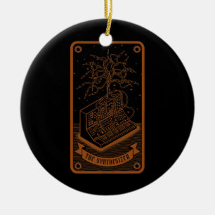 Adorno De Cerámica Tarjeta tarot sintetizadora modular masculina Funn