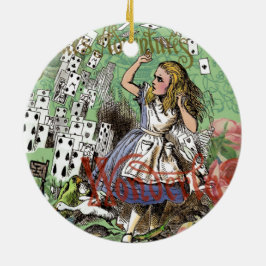 Adorno De Cerámica tarjetas alice conejo de sombrerero de wonderland