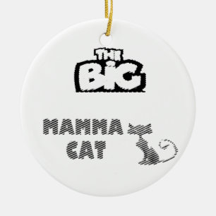 Adorno De Cerámica Tarjetas de gato diseño en blanco y negro