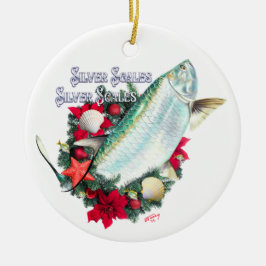 Adorno De Cerámica Tarpon, Navidades de Silver Scales