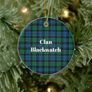 Adorno De Cerámica Tartán Antiguo del Clan Blackwatch