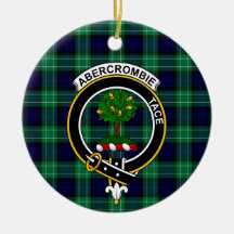 Tartan de caza y escudo del clan escocés Abercromb